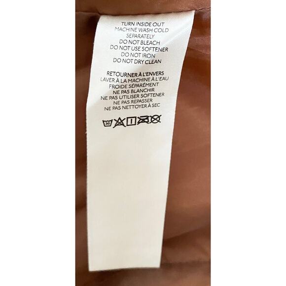 Anthropologie Women's The Saige Faux Vegan Leather Moto Jacket Brown City Biker - Picture 12 of 12